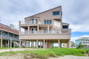 Oceanfront Galveston Beach House Steps to Sand!